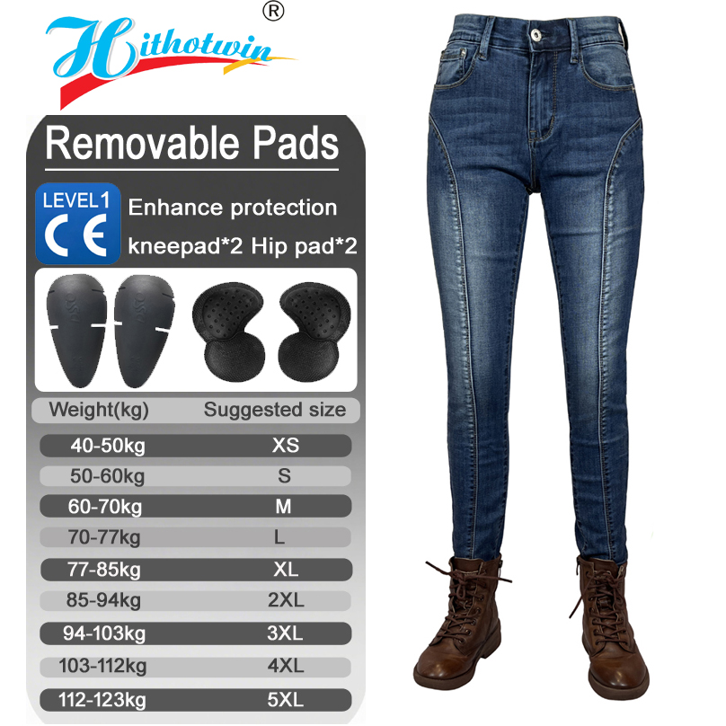 Protective jeans Women Motorcy - مراجعة Motorcycle Gear Blue وسعره