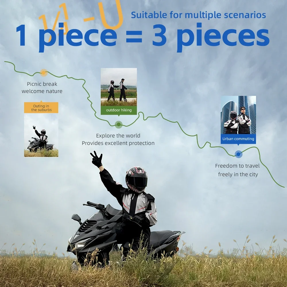 Men's and Women's Motorcycle R - مراجعة Motorcycle Gear Rain وسعره
