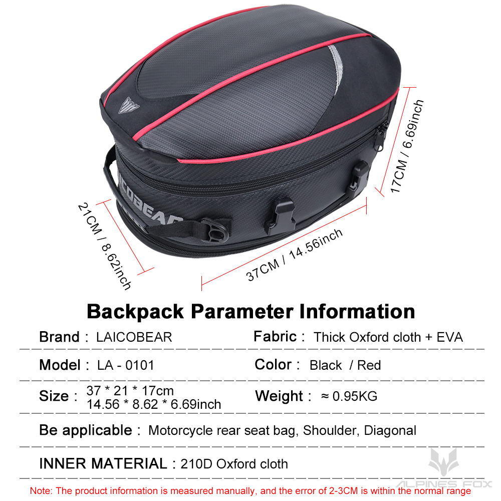 Motorcycle Tail Bag Black Moto - مراجعة Motorcycle Gear Warehouse وسعره