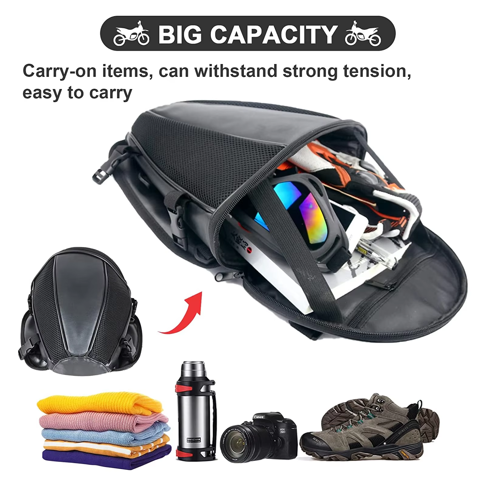 Motorcycle Tail Bag Rear Seat  - مراجعة Motorcycle Gear Warehouse وسعره