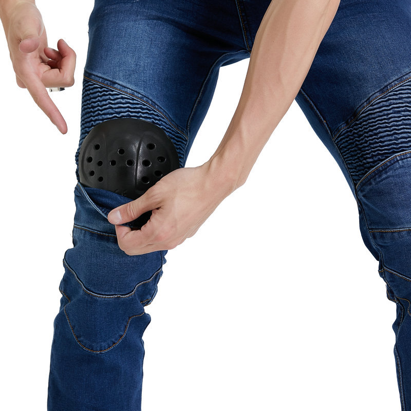 Men Jeans Embroidery Motorcycl - مراجعة Motorcycle Gear Testing وسعره