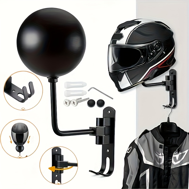 Motorcycle Helmet Holder Swive - مراجعة Motorcycle Gear Holder وسعره