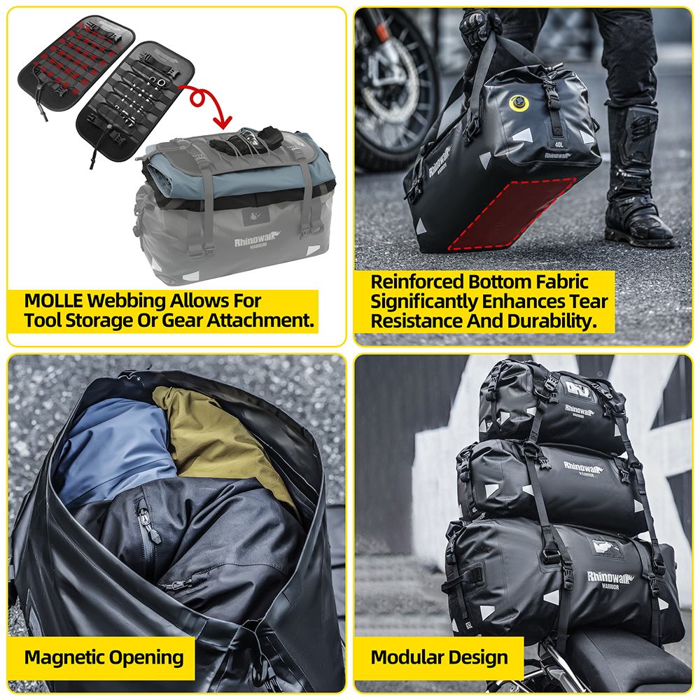 Rhinowalk Motorcycle Dry Saddl - مراجعة Motorcycle Gear Warehouse وسعره