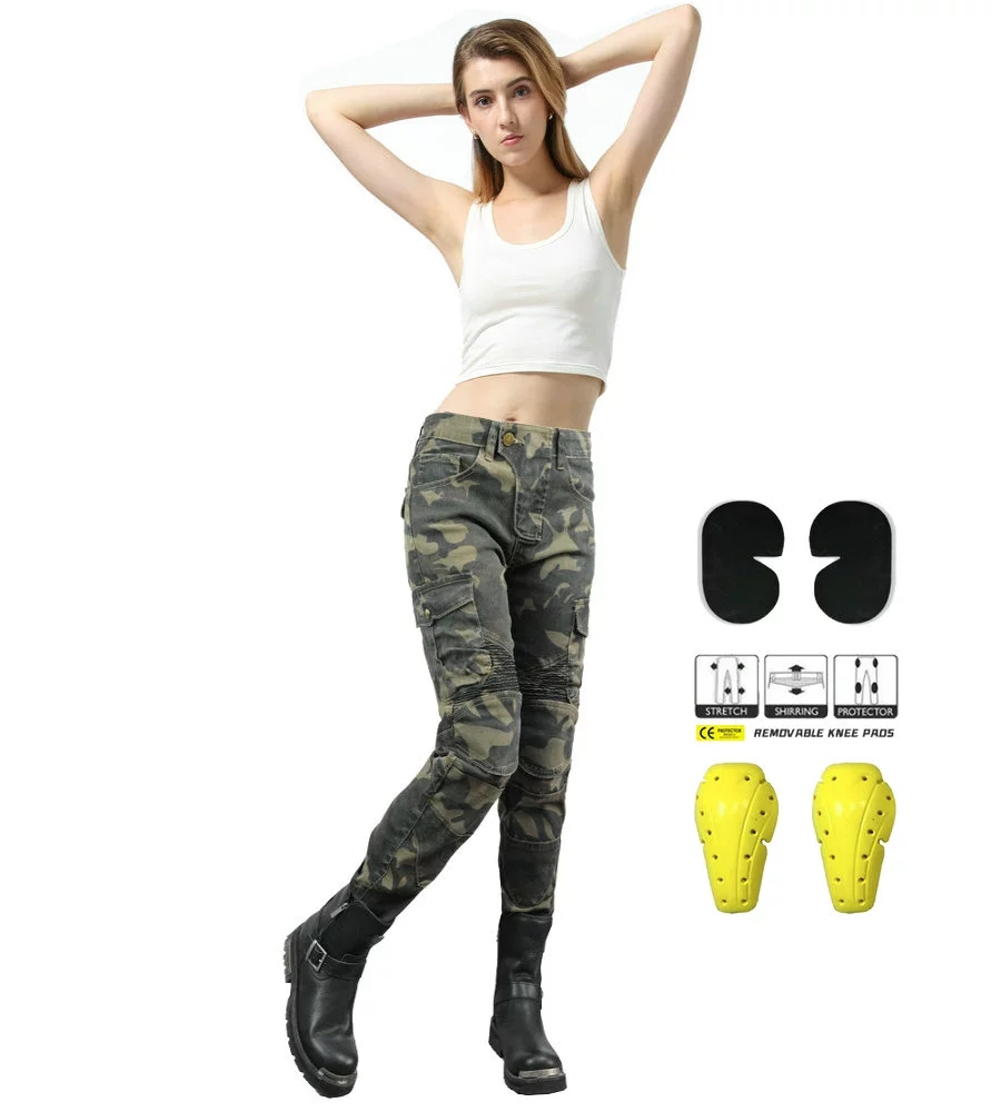 Women Jeans Camouflage Motorcy - مراجعة Motorcycle Gear Testing وسعره