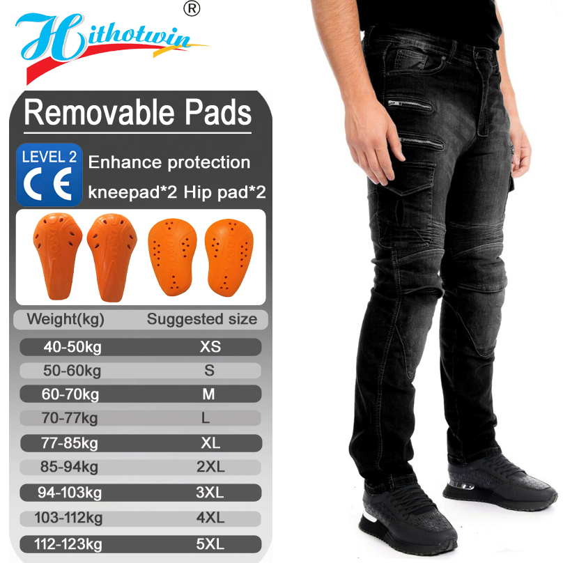 Men Motorcycle Jeans Protectiv - مراجعة Motorcycle Gear Blue وسعره