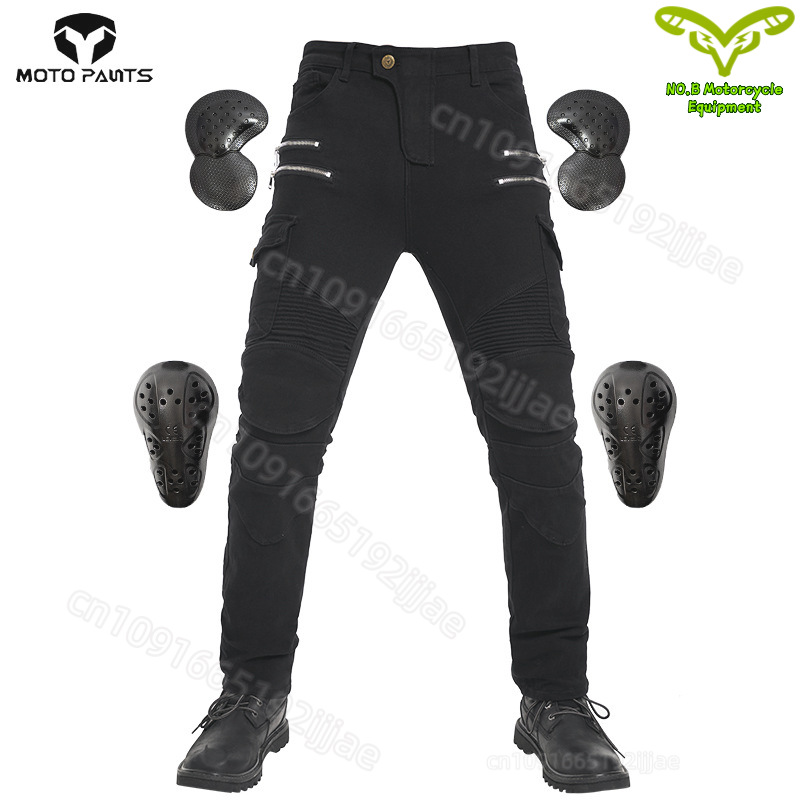 New Double Zipper Metal Style  - مراجعة Motorcycle Gear Women Pants وسعره