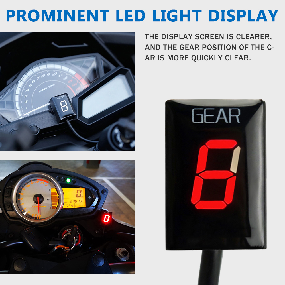 For Kawasaki ER6N ER-6F Z1000S - مراجعة Motorcycle Gear Display وسعره