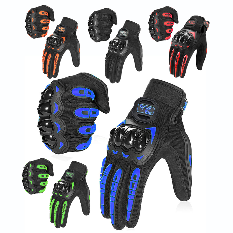 Motorcycle Racing Gloves Fall  - مراجعة Motorcycle Gear Blue وسعره