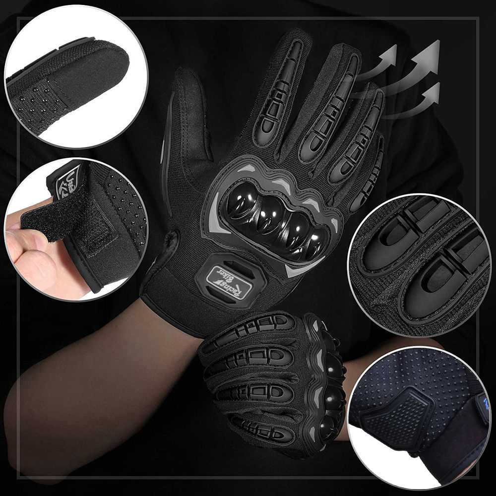 Motorcycle Racing Gloves Fall  - مراجعة Motorcycle Gear Blue وسعره