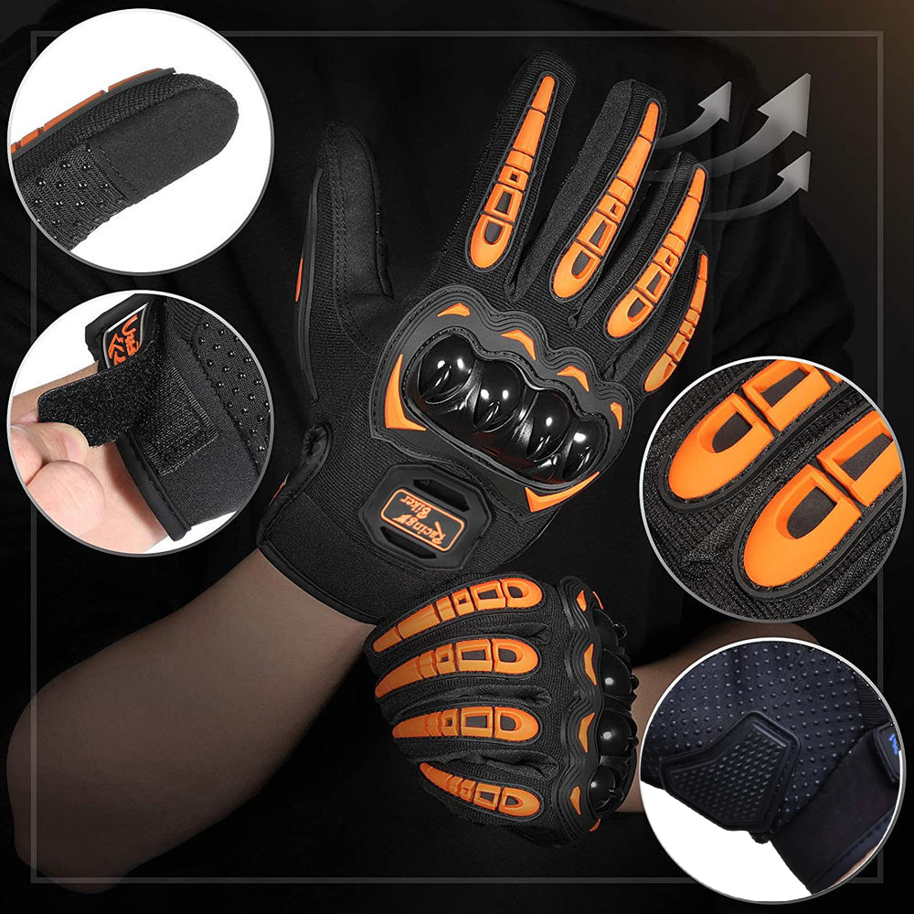 Motorcycle Racing Gloves Fall  - مراجعة Motorcycle Gear Blue وسعره