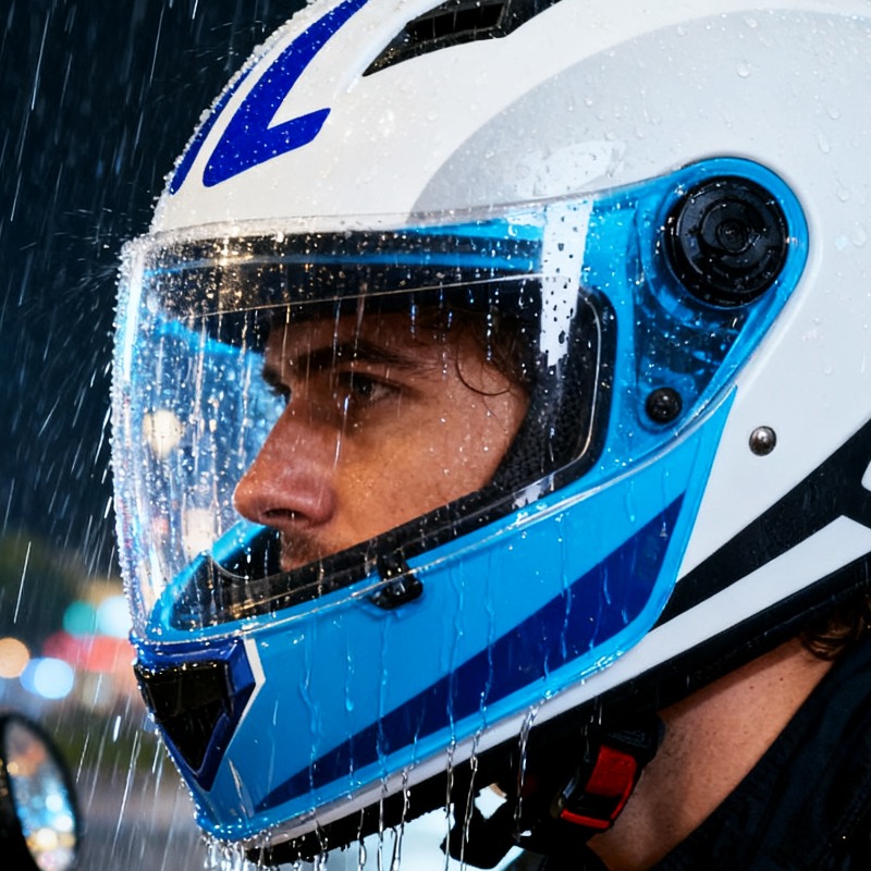 Upgraded Nano PET Helmet Visor - مراجعة Motorcycle Gear Rain وسعره