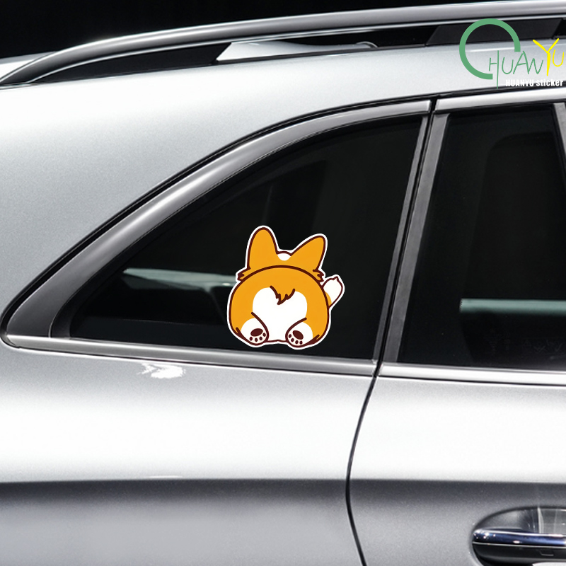 Car Cartoon Car Sticker Corgi  - مراجعة Motorcycle Gear Rain وسعره
