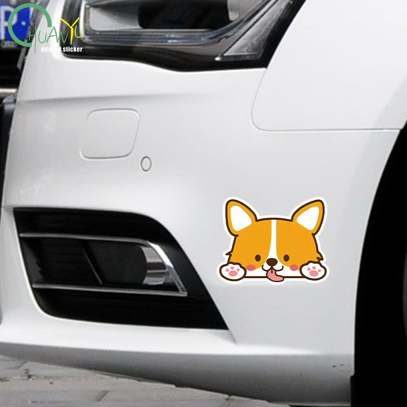 Car Cartoon Car Sticker Corgi  - مراجعة Motorcycle Gear Rain وسعره