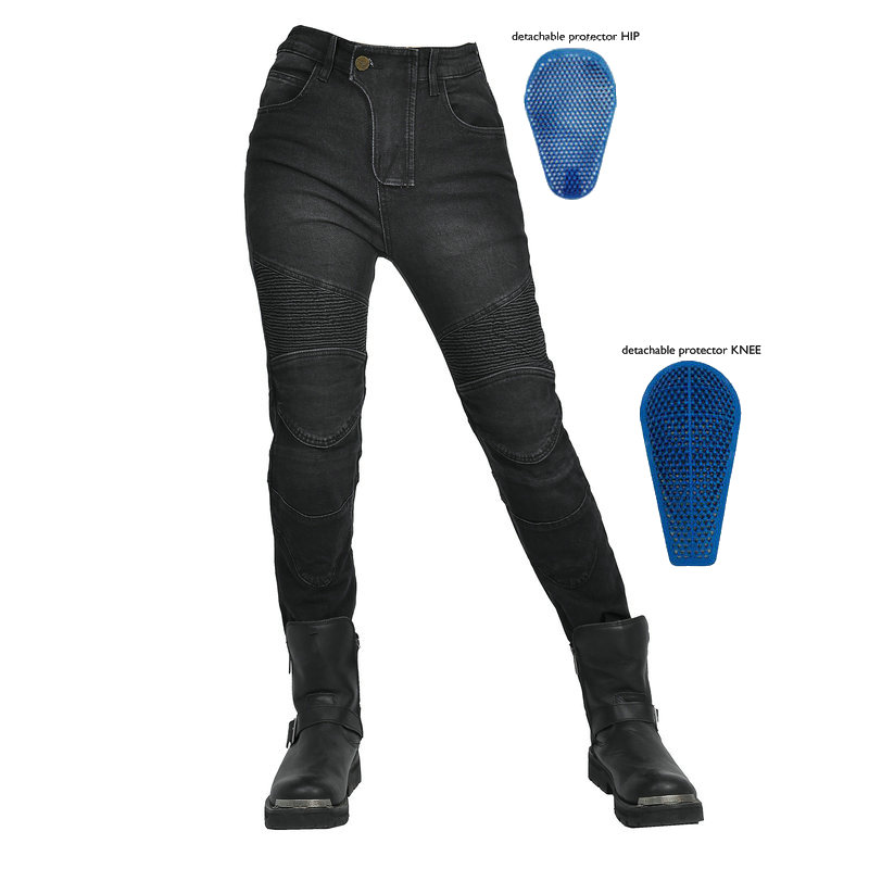 Women Jeans Embroidery Motorcy - مراجعة Motorcycle Gear Testing وسعره