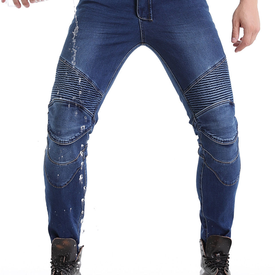 Men Jeans Embroidery Motorcycl - مراجعة Motorcycle Gear Testing وسعره