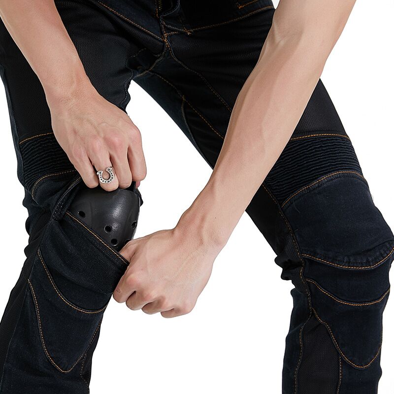 Men Jeans Embroidery Motorcycl - مراجعة Motorcycle Gear Testing وسعره