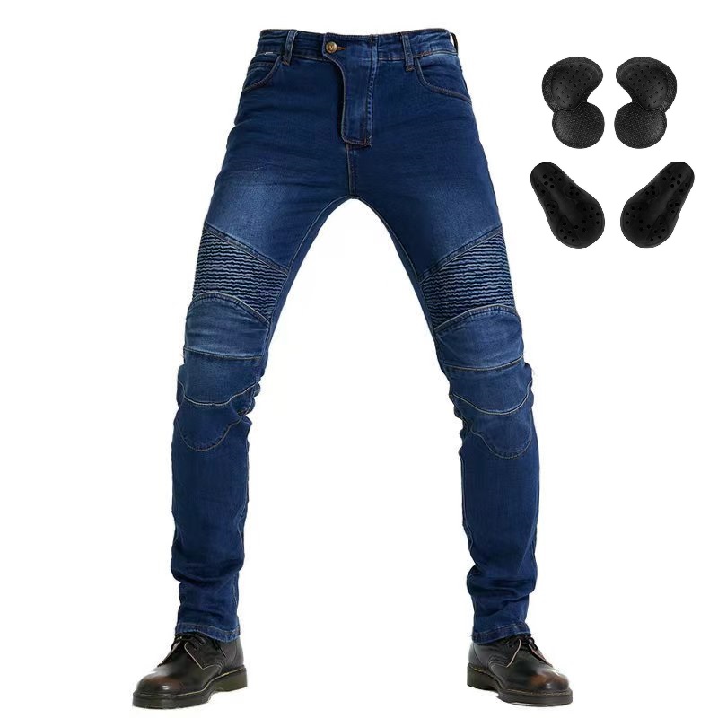 Men Jeans Embroidery Motorcycl - مراجعة Motorcycle Gear Testing وسعره
