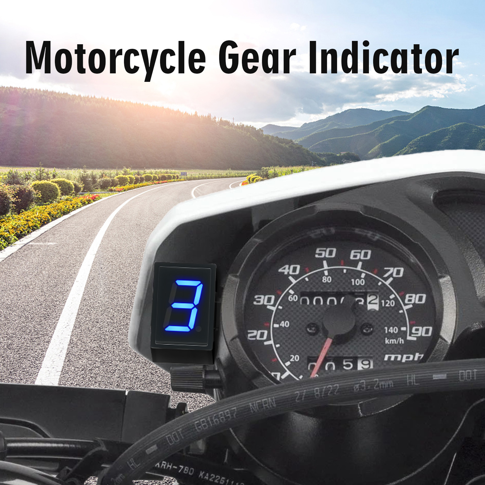 Super 6 Speed Display Universa - مراجعة Motorcycle Gear Blue وسعره